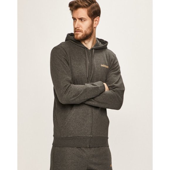 NWT $65 ADIDAS Men M Performance Full zip LOGO Hoodie Jacket Sweatshirt (Unisex) - Picture 4 of 14